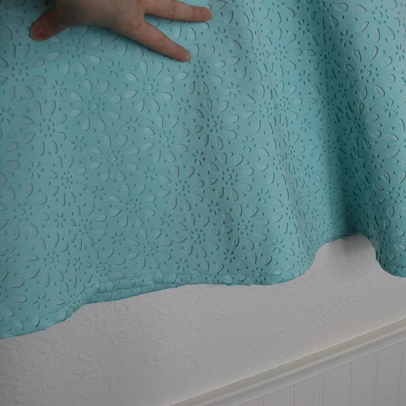 The Childrens Place Daisy Floral Dress Sz L 10/12 Laser Cut Party Wedding Artsy - Picture 5 of 16